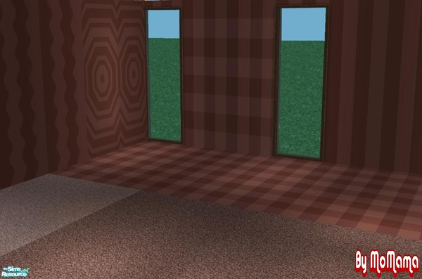 Sims 2 — NK Dark Rose Walls/Floors by MoMama — Here is the third set out of 20. I have 20 of these sets of various hues