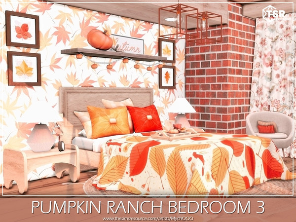 Sims 4 — Pumpkin Ranch Bedroom 3 by MychQQQ — Value: $ 7,785