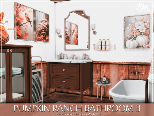 Sims 4 — Pumpkin Ranch Bathroom 3 by MychQQQ — Value: $ 6,405