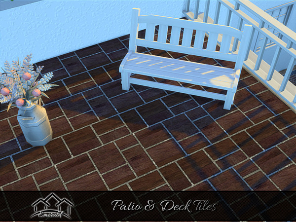 Sims 4 — Patio & Deck Tiles 2 by Emerald — Transform your outdoor space with durable and weather resistant hard wood