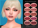 Sims 4 — Muse Lipstick A226 by ANGISSI — PREVIEWS MADE USING HQ MOD 10 colors