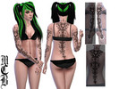 Sims 4 — Cybersigilism Sleeve Tattoo (Right Arm) by MaruChanBe2 — A cybersigilism inspired tattoo for your cuties.