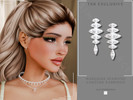 Sims 4 — Marquise Diamond Cascade Earrings by Glitterberryfly — A diamond marquise stud earring