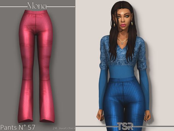 Sims 4 — Ribbed glow pants by Mona — -New mesh-