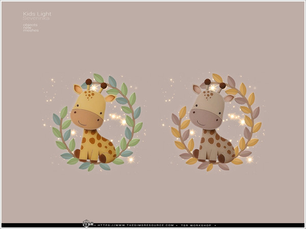 Sims 4 — Kids Light - Giraffe by Severinka_ — 7 night lamps for decorating a kids room or nurcery.