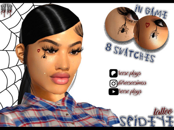 Sims 4 — Spideye Face Tattoo by fairyreese — Custom Thumbnail