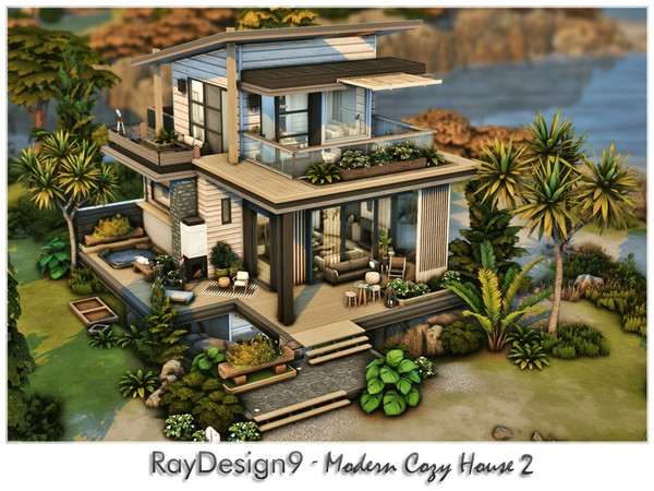 Sims 4 — Modern Cozy House 2 by RayDesign9 — I build this house in Windenburg, 20x30 lot size with 3 floors. This house