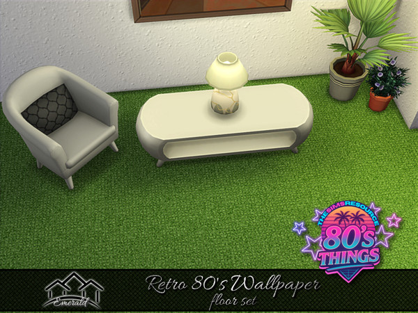 Sims 4 — Retro 80's Wallpaper floor 6 by Emerald — Add a touch an antique and vintage style to bring yourself back in