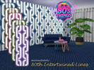 Sims 4 — 80th Intertwined Lines by matomibotaki — Large-scale, intricate, geometric wallpaper pattern in 5 different