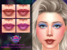 Sims 4 — 80s Things Lipstick by Caroll912 — A 4-swatch satin lipstick in the muted shades of brown, red, pink, and