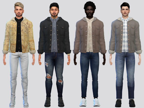 Sims 4 — Dominic ButtonUp Jacket by McLayneSims — TSR EXCLUSIVE