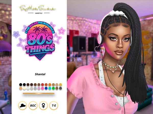 Sims 4 — Shantal Hairstyle by sehablasimlish — hair with two long braids and baby hair