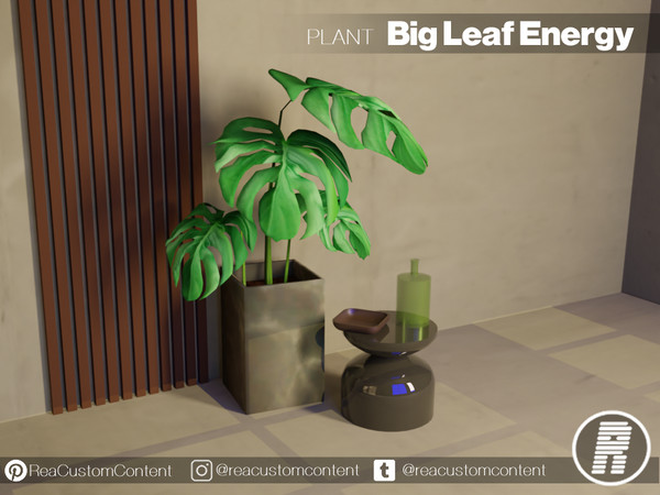 Sims 4 — Big Leaf Energy by reacustomcontent — This dramatic houseplant comes with leaves so oversized they are legally