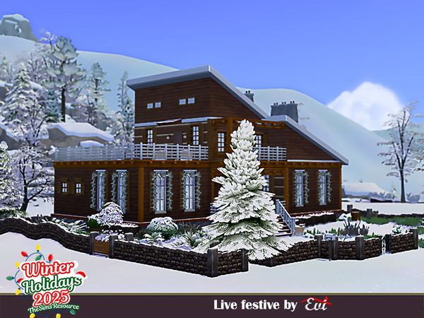 Sims 4 — Live Festive by evi — A two bedroom house furnished and decorated with festive spirit.