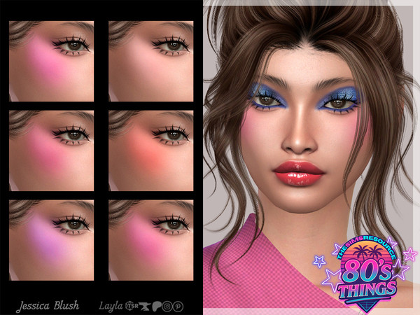 Sims 4 — 80's Things - Jessica Blush by Layla — Female Blush Previews were made using HQ Mod