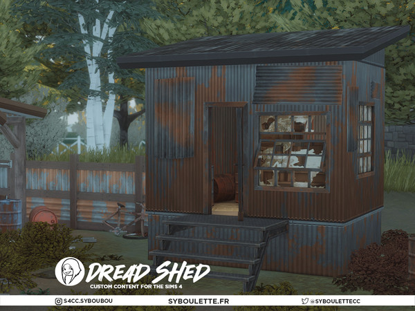 Sims 4 — Dread Shed - Metal barrel Yp by Syboubou — Dread Shed is a cc set made to build the perfect abandoned (or