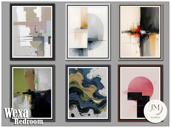 Sims 4 — Jomsims wexa big wall paintings by jomsims — Modernity, comfort, and clean lines come together in this new Sims