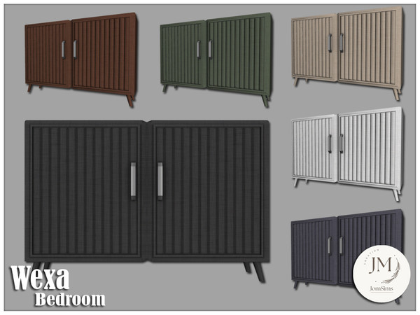 Sims 4 — Jomsims wexa dresser by jomsims — Modernity, comfort, and clean lines come together in this new Sims 4 bedroom