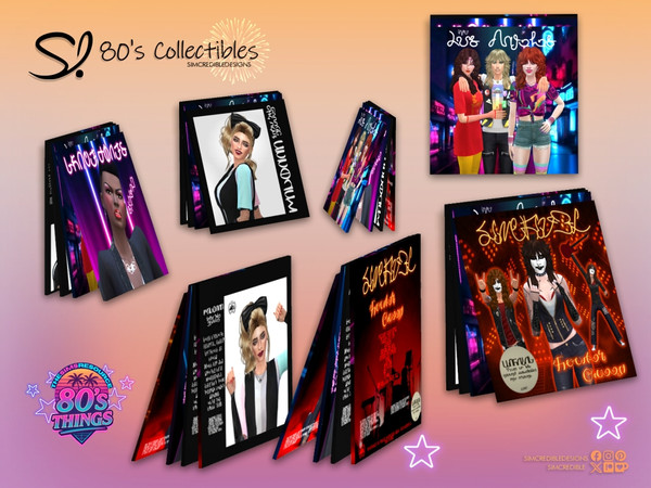 Sims 4 — 80s Collectibles Vinyl Records 1 - vertical by SIMcredible! — Colors, fun, great music, amazing movies... it's