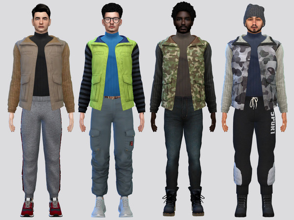 Sims 4 — Hiker Ribbed Sleeve Jacket by McLayneSims — TSR EXCLUSIVE