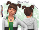 Sims 4 — Roxy Hair - Child version by Lewbertsn00tles — A double high ponytail hairstyle with bangs. Maxis Match