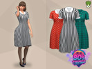 Sims 4 — "80s Does 50s" Fit & Flare Dress by kapakijo — Fit & flare dress available in 15 swatches.