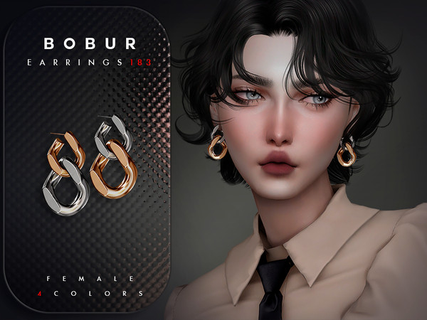 Sims 4 — Bobur Earrings 183.package by Bobur2 — Please, before writing where I can download this hair, please take a look