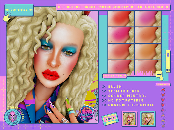 Sims 4 — 80s Things Blush by unidentifiedsims — 8 Colours