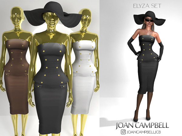 Sims 4 — JCB ELYZA HAT.package by Joan_Campbell_Beauty_ — INCLUDES: TOP