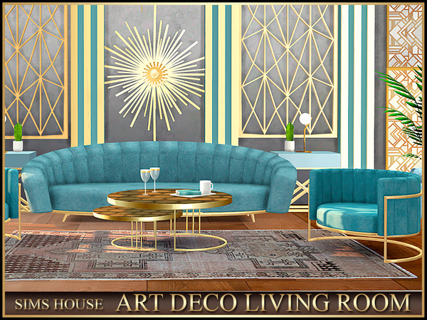Sims 4 — ART DECO LIVING ROOM by Sims_House — ART DECO LIVING ROOM