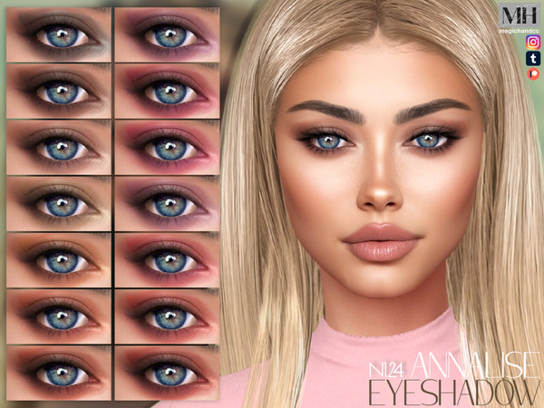 Sims 4 — Annalise Eyeshadow N124 by MagicHand — Beauty Eye Makeup in 16 colors - HQ Compatible.