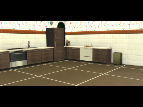Sims 4 — Kitchen Wall CupsCK by CarineKitana — If you're thinking about a kitchen or a bar, I think this wallpaper could