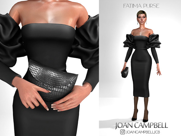 Sims 4 — FATIMA PURSE by Joan_Campbell_Beauty_ — 9 swatches Custom thumbnail Original mesh