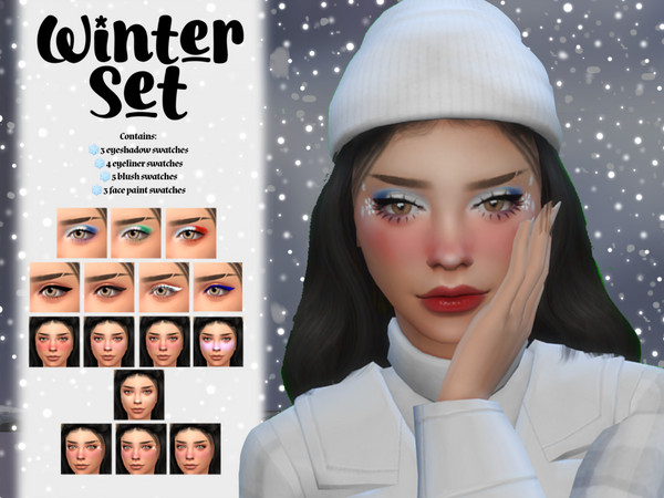 Sims 4 — WinterSetFaceAccessories.package by _alttrait_ — It's been getting frosty over in the UK and I was inspired to