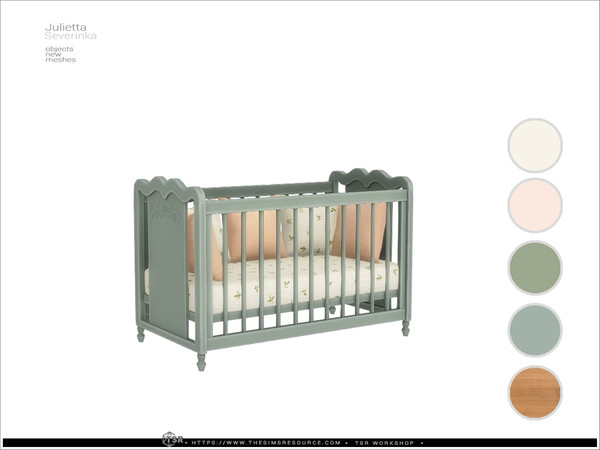 Sims 4 — Julietta - infant's bed by Severinka_ — A set of furniture and decor for nursery decoration.