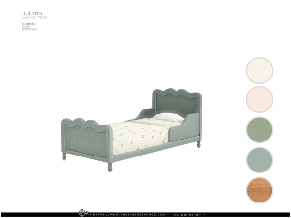 Sims 4 — Julietta - toddler's bed by Severinka_ — A set of furniture and decor for nursery decoration.