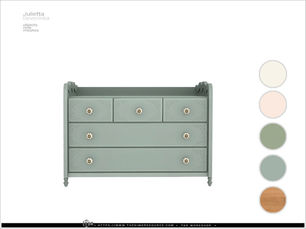 Sims 4 — Julietta - dresser by Severinka_ — A set of furniture and decor for nursery decoration.