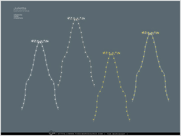 Sims 4 — Julietta - canopy garland by Severinka_ — A set of furniture and decor for nursery decoration.