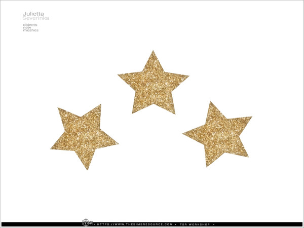 Sims 4 — Julietta - wall glitter star by Severinka_ — A set of furniture and decor for nursery decoration.