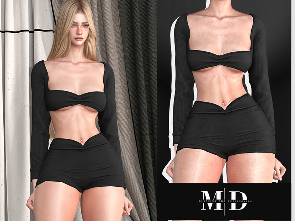 Sims 4 — (MYDARLING20) cotton set TOP .package by Mydarling20 — Outfit Information Age Groups: Teens, Young Adults,