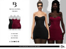 Sims 4 — Satin Sweetheart Neckline Mini Dress by Bill_Sims — This dress features a satin material with a sweetheart