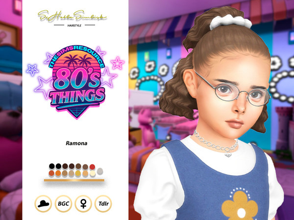 Sims 4 — Ramona Hairstyle for Children by sehablasimlish — Hope you like it and enjoy it. Maxis Match