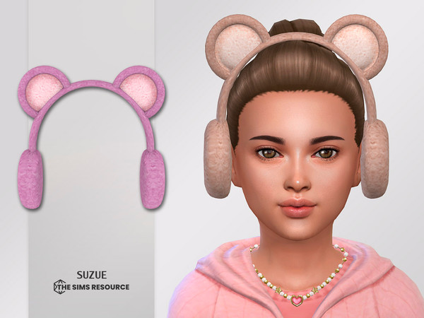 Sims 4 — Bear Earmuffs Child by Suzue — New Mesh (Suzue)