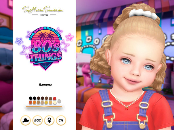Sims 4 — Ramona Hairstyle for Toddler by sehablasimlish — Hope you like it and enjoy it. Maxis Match