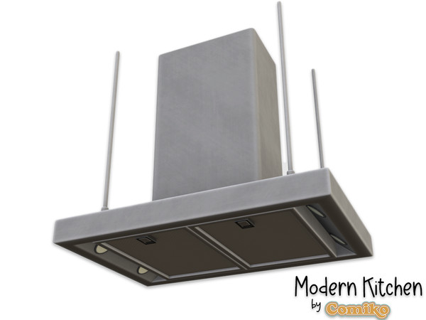 Sims 4 — Comiko Modern Kitchen Stove Hood Tall | Kitchen Room by Comiko — Part 3 - Modern Kitchen Set is base game