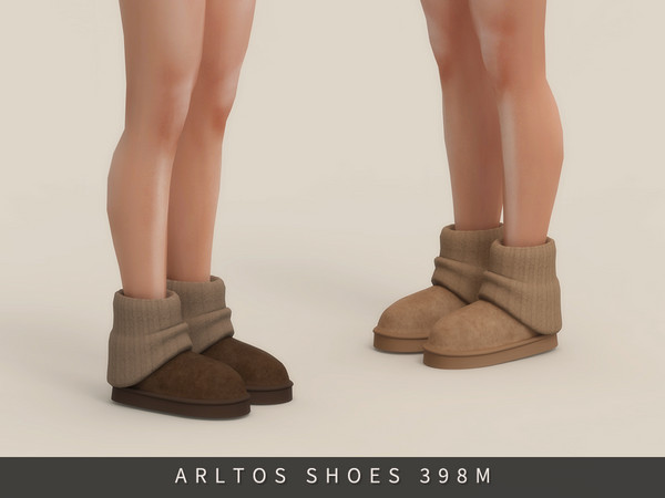 Sims 4 — Platform winter boots Male by Arltos — 14 colors.