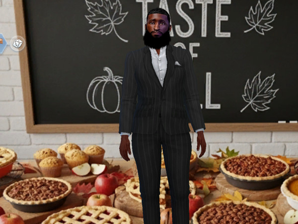 Sims 4 — Harvest Feast by ModHouse_Studio — CAS screen with this seasonal background collection.