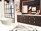 Sims 4 — Simply a Bathroom by BlusterSims — Simply a Bathroom offers a luxurious bathtub and modern shower, combining