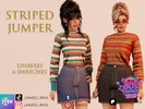 Sims 4 — 80's Things - NANCY - STRIPED JUMPER by linavees — New Mesh