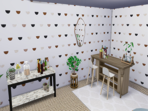 Sims 4 — Half Moon Walls by lavilikesims — A set of 2 papers ft. moons, 4 colours each